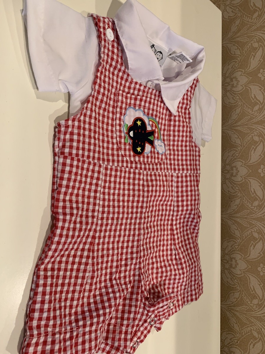 NEW Wee Folks Baby Boy Size 6-9 Months Short Sleeve Two Piece - Main Image