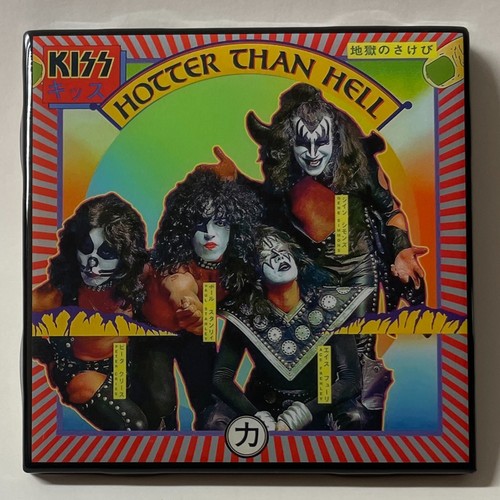 KISS Hotter Than Hell COASTER Japanese Jewel Case Custom Ceramic Tile Barware - Picture 4 of 5