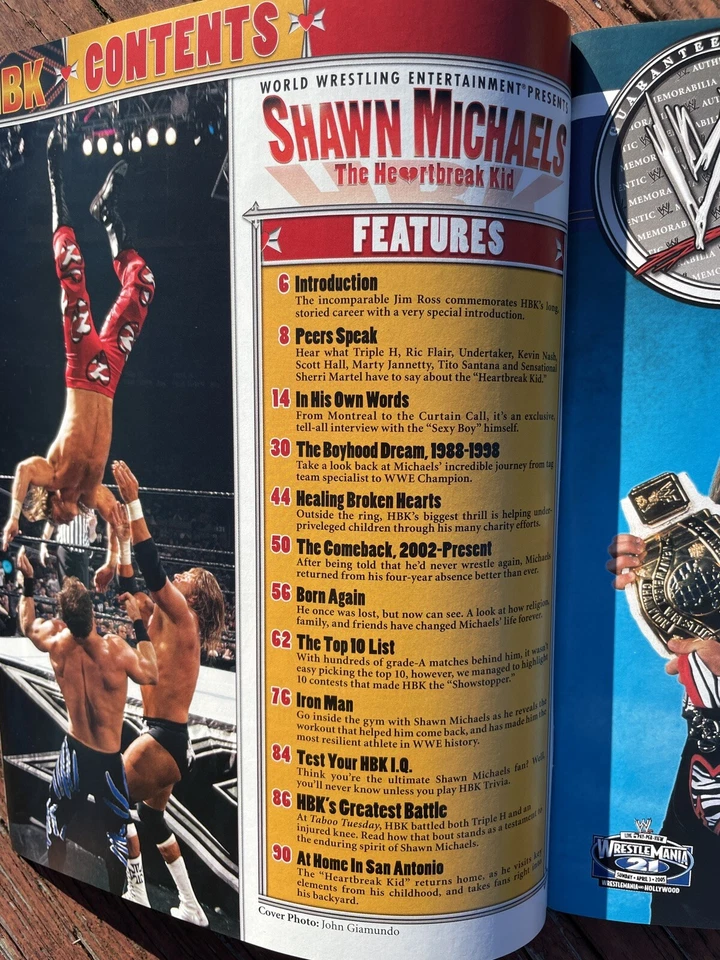 WWE PRESENTS WWE MAGAZINE SHAWN MICHAELS HEARTBREAK KID - NO POSTER WWF 2005 - Image 4 of 4