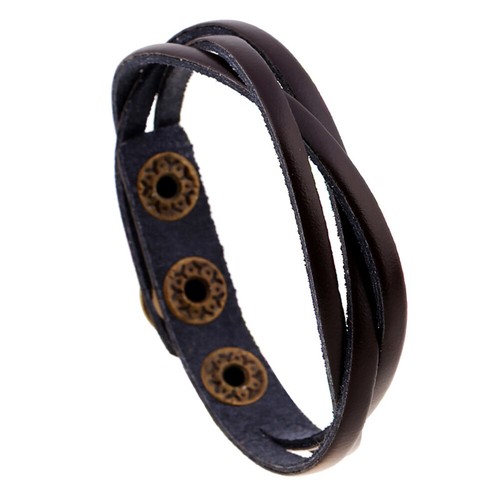 Men Women PU Leather Braided Surfer Wristband Bracelet Bangle Wrap Gift w - Bild 17 von 19