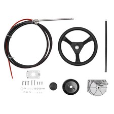 13 Ft Feet Boat Rotary Steering Cable w/ Wheel Kit For Outboard Marine SS13713