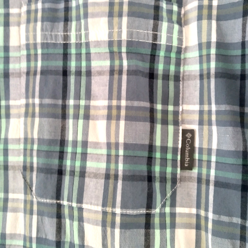 Columbia Shirt Mens XL Blue Plaid Rapid River II Short Sleeve Fishing Hiking - Picture 5 of 11