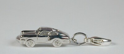 Sterling Silver Porsche 911 Sports Car Charm Free U.S. Shipping