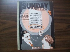 Sunday - Sheet Music - 1926 - By Miller, Conn, Stein  Kreuger - 615 