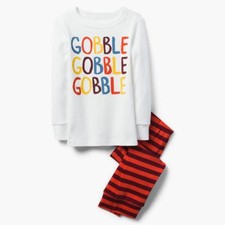 NWT Gymboree Gobble Gymmies Pajama Set Boy Thanksgiving Holiday