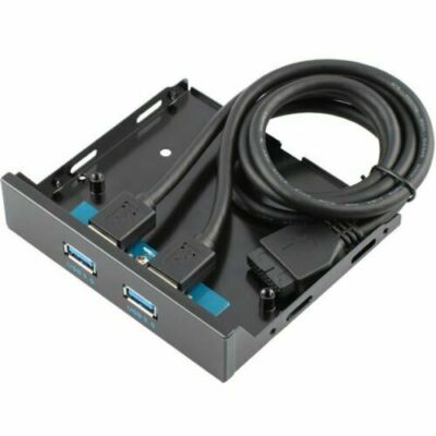 3.5'' Floppy Bay 2 Ports USB 3.0 Front Panel Bracket Cable usb3.0 to 20pin/19pin