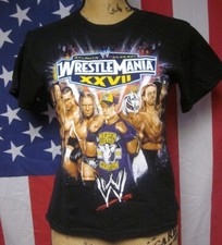 WRESTLEMANIA XXVII John Cena youth med T shirt Undertaker 2011 Triple H tee Edge