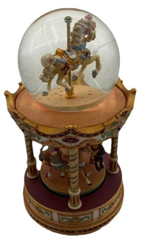 The San Francisco Music Box CO. Carousel Merry Go Round Snow Globe RARE! Vintage
