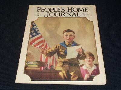 1927 FEBRUARY PEOPLE'S HOME JOURNAL MAGAZINE NICE ILLUSTRATED COVER ART - E 2780