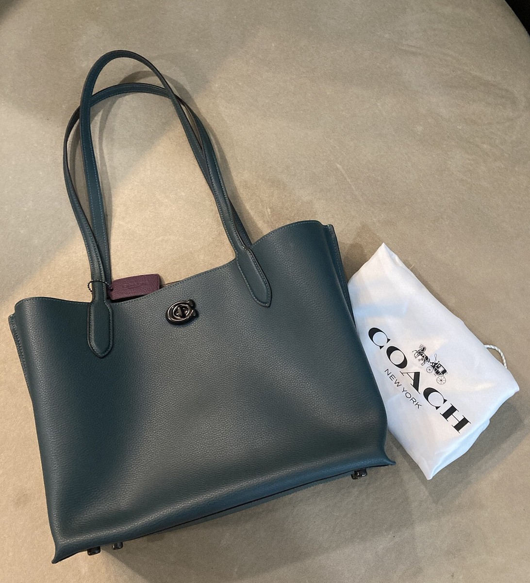 トートバッグ Coach WILLOW TOTE BAG Coach Willow Tote - Forest Green - New | eBay