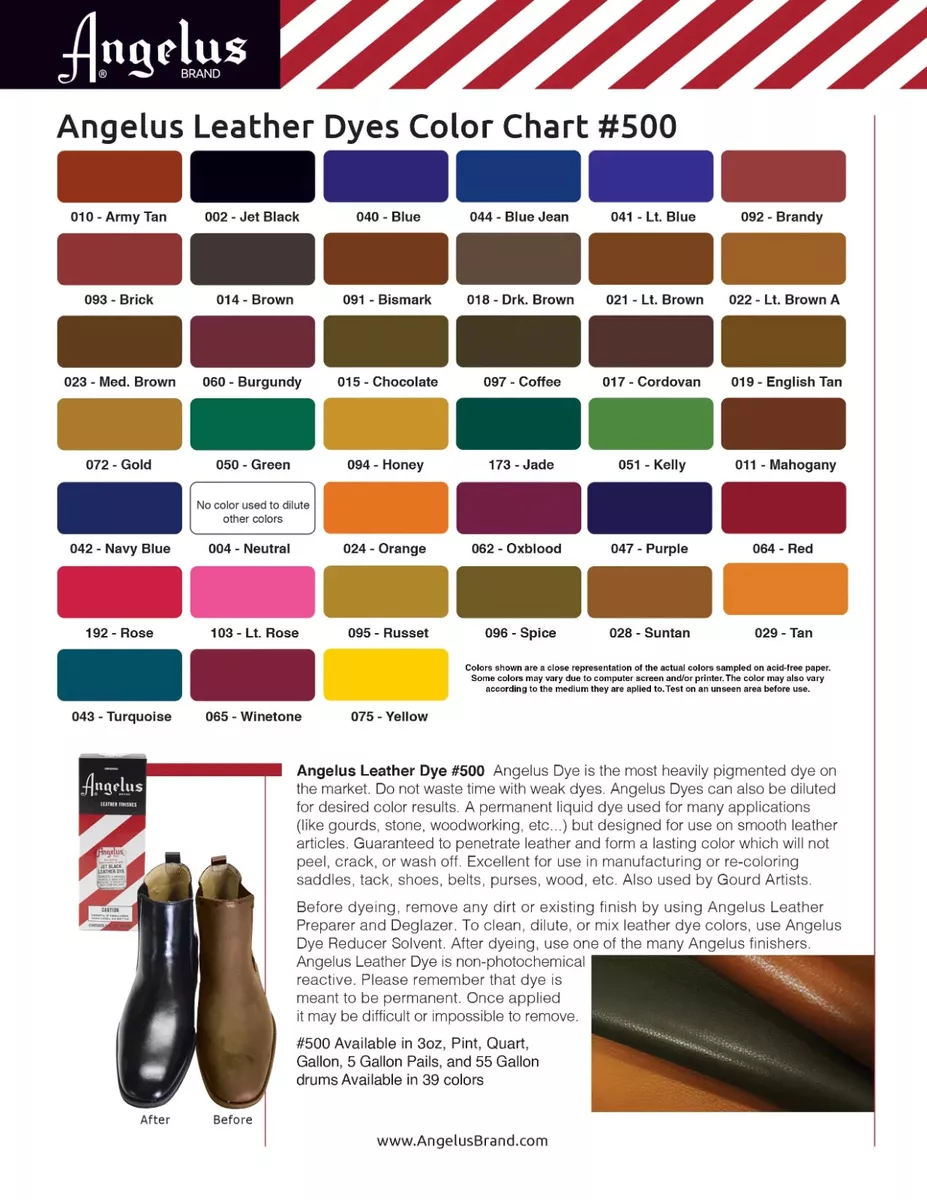 Angelus Leather Dyes dyes NEW in box 3 fl. oz 90ml ea eBay