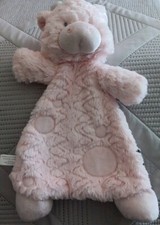 Demdaco Pink Giraffe Rattle Lovey Security Blanket Plush Embroidered Face 1