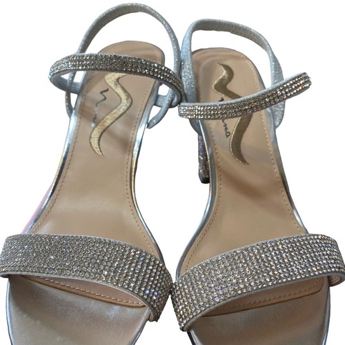 Womens Shoes NINA Ankle Strap Sequin Rhinestone Dress Party Glitter Size 6 M NEW - Picture 5 of 13