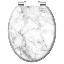 WC-Sitz MDF mit Absenkautomatik MARMOR STONE Klobrille Klodeckel Klositz Stein