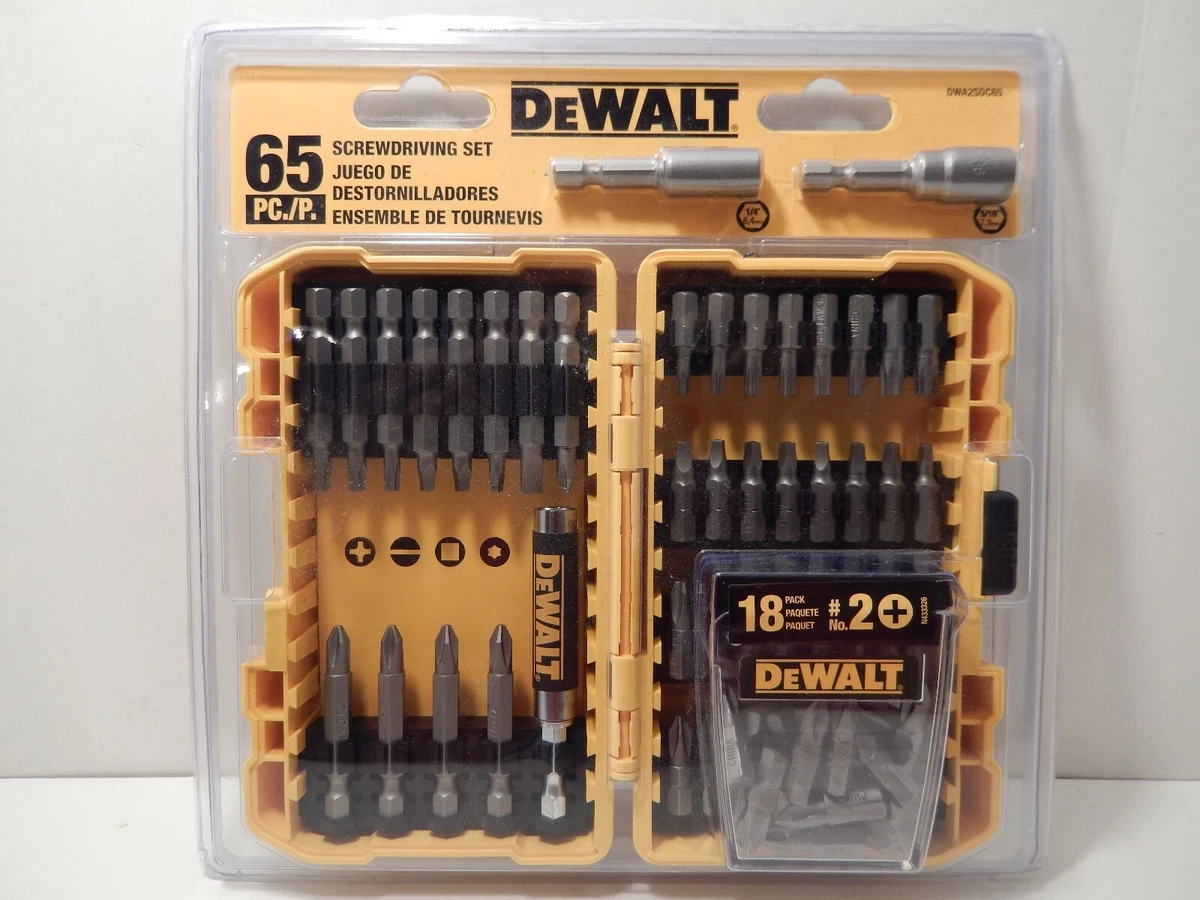 DeWalt 65 Pc Screwdriving Bit Set eBay