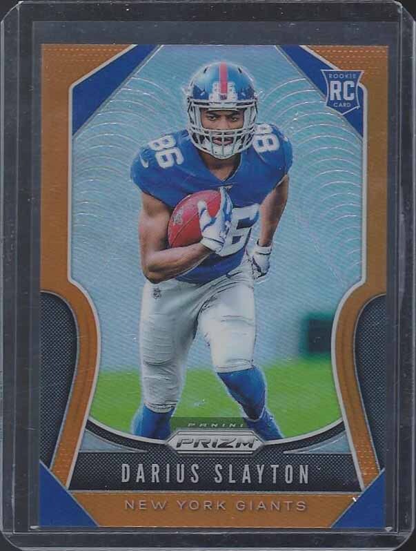 DARIUS SLAYTON 2019 PANINI PRIZM ORANGE ROOKIE PRIZMS RC #D 3/249