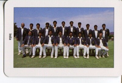 1 x Karte England ICC Cricket WM 1999 - Indien Team Gruppenfoto