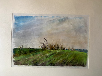 Franz Ehmke 1928-2018 GDR Painter °Berlin° At Feldrain At Lübars Meadows Acre