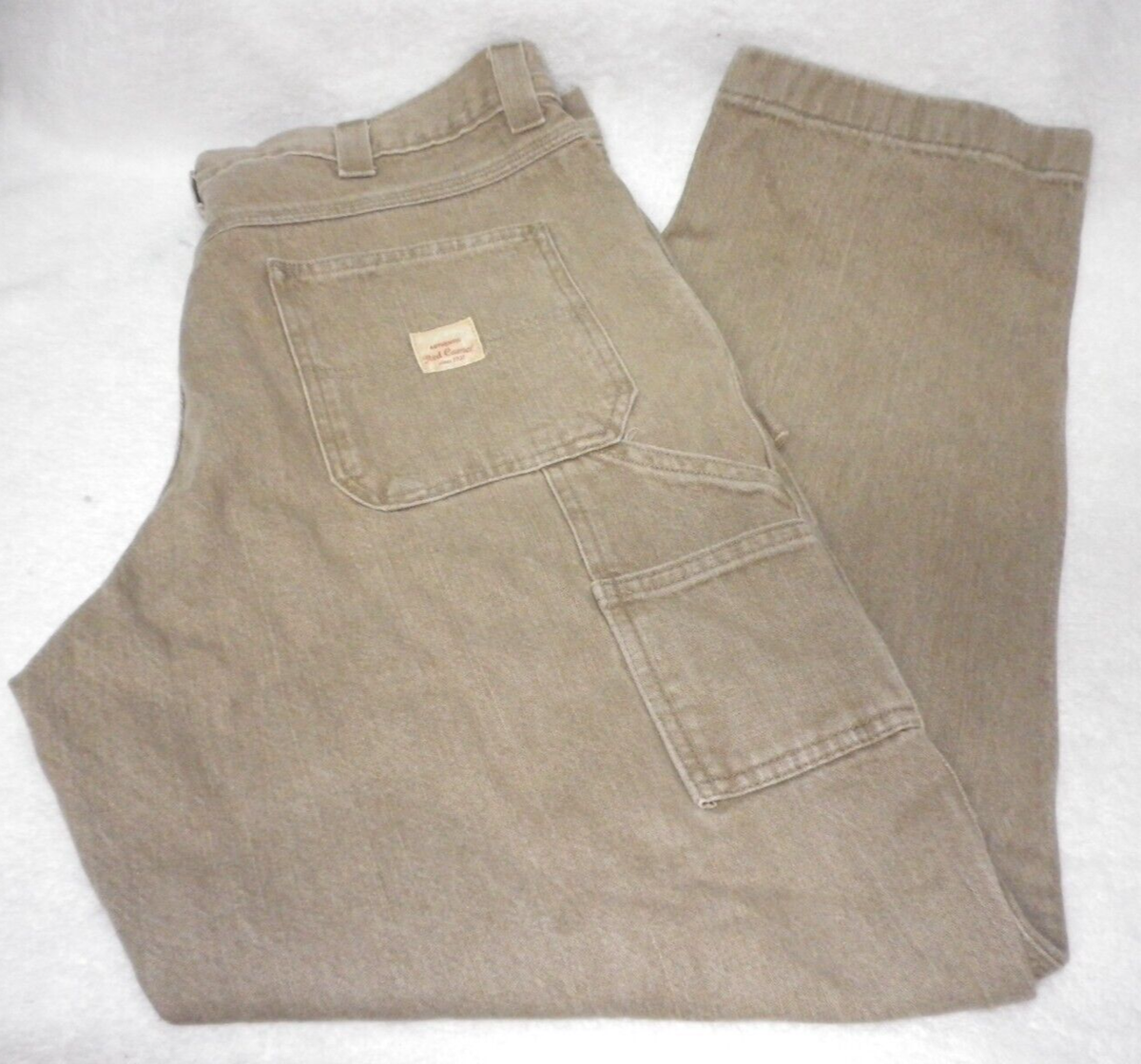 Red Camel Men's Carpenter Jeans Brown Utility Workwear Retro
