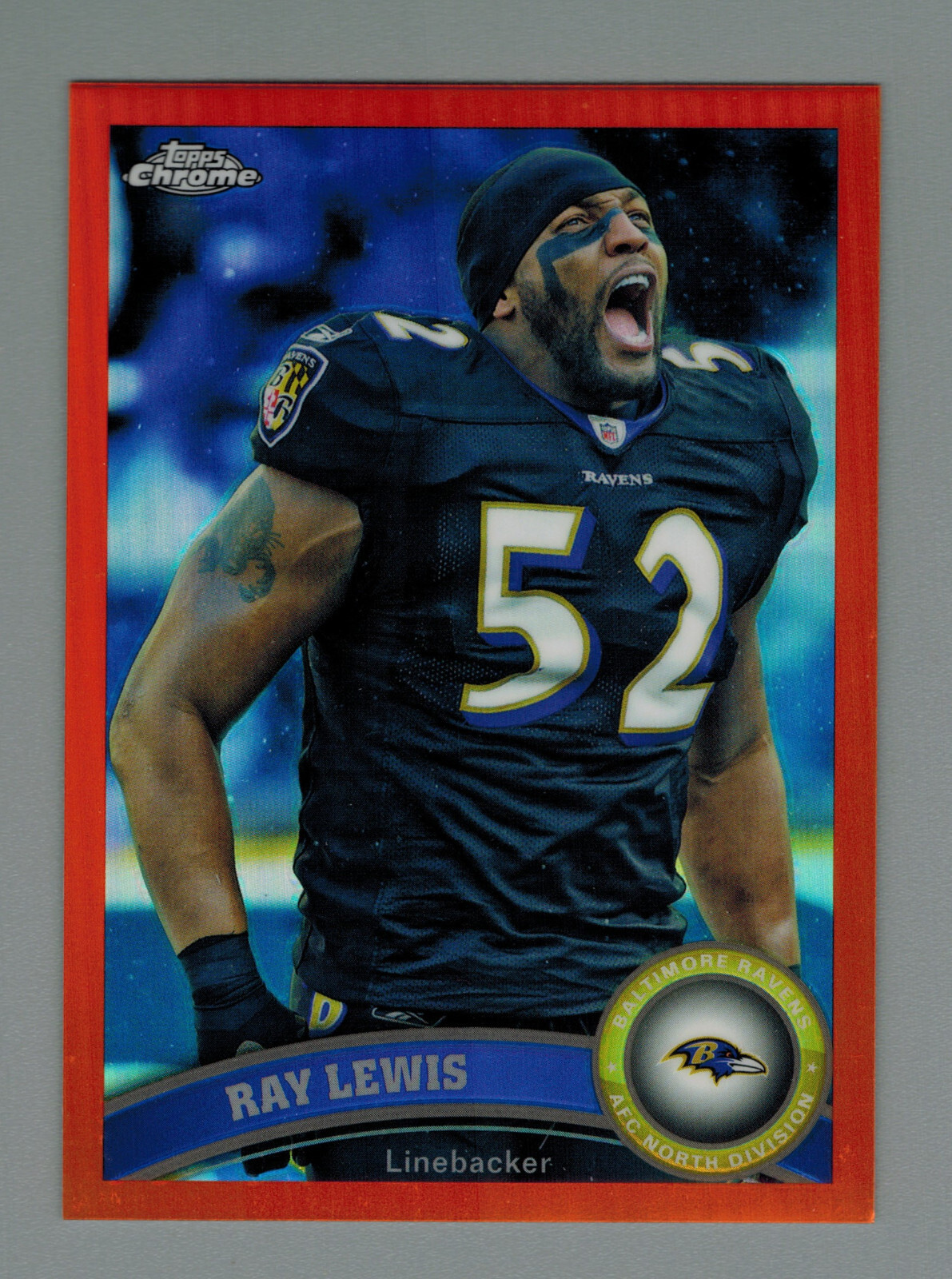 Ray Lewis 2011 Topps Chrome 2 Orange REFRACTOR SP