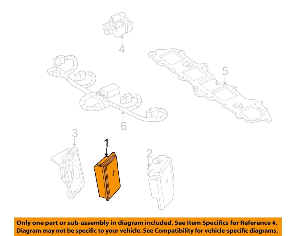 Б/у модуль управления двигателем (ECM) подходит: 2004 Hummer H2 электронный модуль управления - Изображение 3 из 4