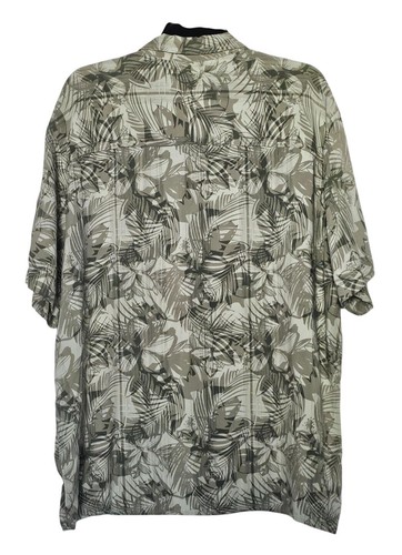 Natural Issue Mens Green Leaf Pattern Short Sleeve Shirt XL Vacation Travel - Picture 3 of 5