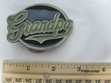 Vintage 1987 Pewter GRANDPA Belt Buckle Made in USA