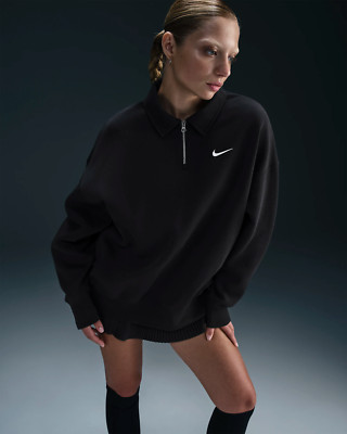 NWT Nike Sportswear Phoenix Fleece Women's Oversized 1/4-Zip Polo