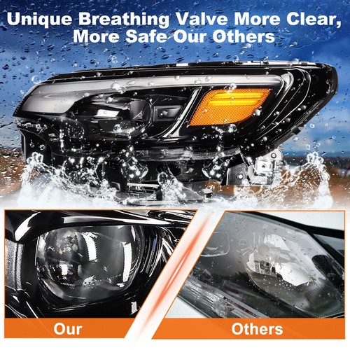 Left Driver LED Projector Headlight W/ DRL & Ballast For 2019-2023 Jeep Cherokee - Picture 4 of 12