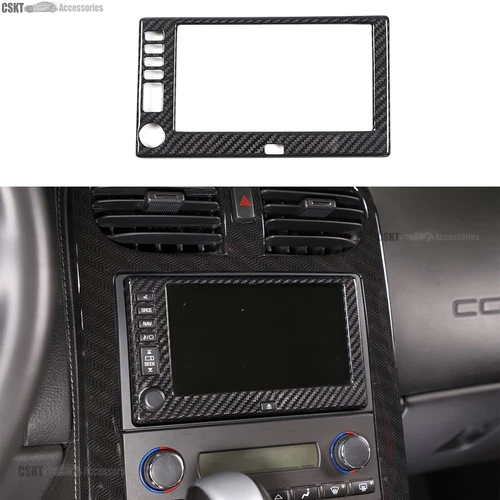 Real Dry Carbon Fiber Full Interior Trim Cover Set Fits Corvette C6 2005-2013 - Picture 31 of 33