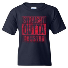 Straight Outta Houston - Football Youth T Shirt