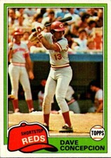 1981 Topps Baseball Dave Concepcion