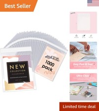 5 X 7 1000 Pack Clear Resealable Cello Bags - Fits 5X7 Prints, Photos, A2 A...