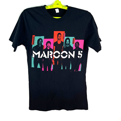 Maroon 5 Men's 2013 Tour USA Royal Tag Graphic Print Black T-Shirt