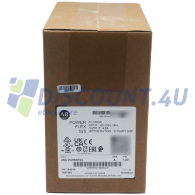 ALLEN-BRADLEY Allen Bradley 25B-V4P8N104 PowerFlex 525 AC Drive 0.75kW 1Hp New Factory Sealed