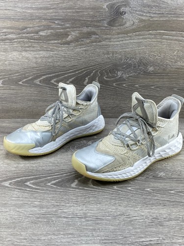 Adidas Pro Boost Low White Silver Metallic Mens Size 7.5 Basketball Shoe - Picture 5 of 11