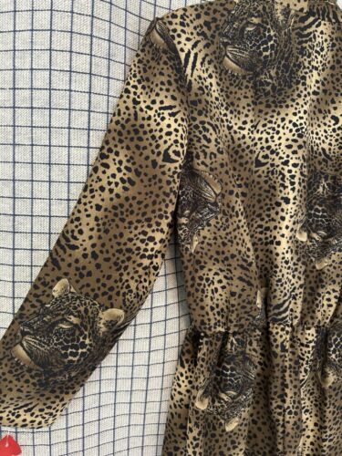 Vintage 70s Leopard Animal Print Zipper Front Jumpsuit by Sara size S/M - Picture 16 of 17