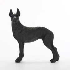Great Dane Figurine Hand Painted Statue Black