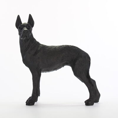 Great Dane Figurine Hand Painted Statue Black