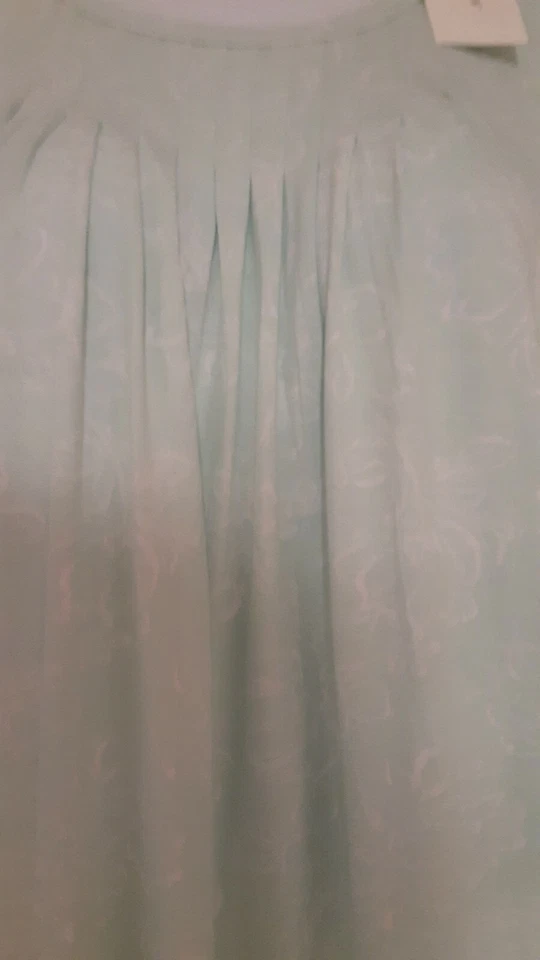 Camisón Charter Club verde blanco pantorrilla manga gorra X-pequeño 38" busto Foto 3 de 4