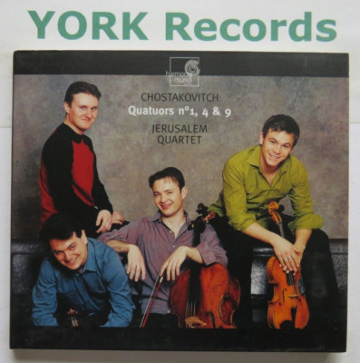 SHOSTAKOVICH - String Quartets Nos 1 4 & 9 JERUSALEM QUAR - Ex CD Harmonia Mundi