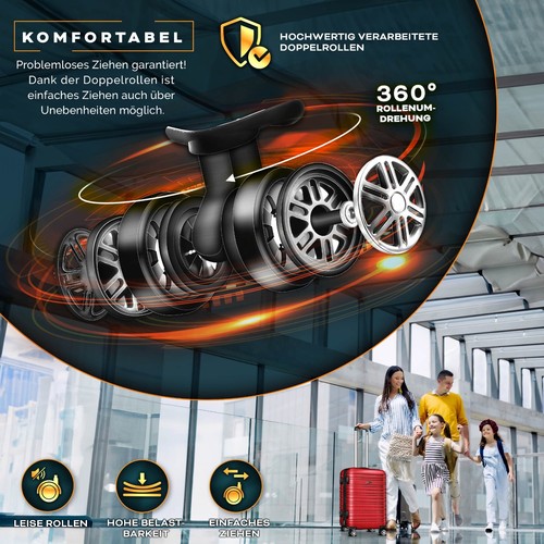 tillvex® Reisekoffer Set Koffer Hartschale Trolley Kofferset Tasche S-M-L-XL - Bild 35 von 120