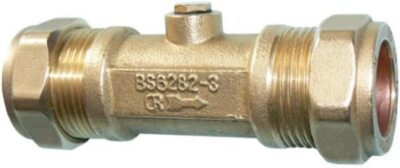 WRAS zugelassen 15mm Kompressions Messing Doppelrückschlagventil DZR (Rückschlagventil)