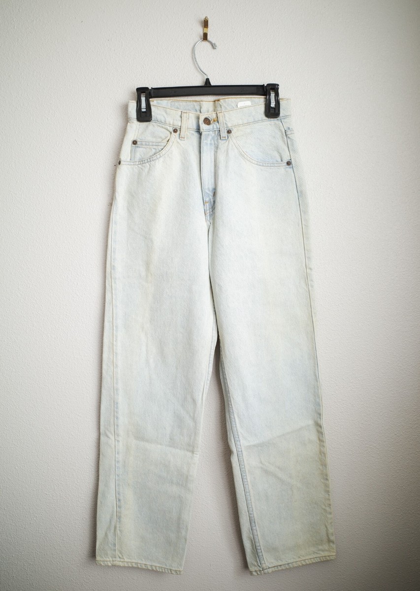 NWT Vintage Levi's 560 Student Orange Tab White Denim Jeans W27