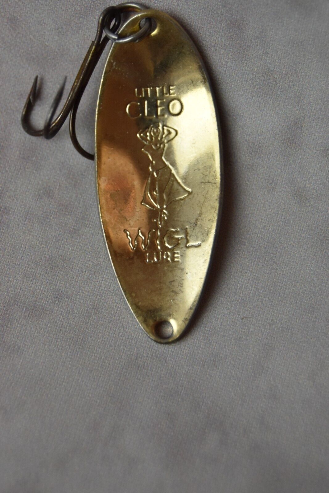 Vintage Acme Little Cleo WIGL LURE 10 Grams Orange Gold Spoon Used Fishing  Lure