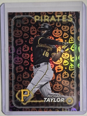 Michael Taylor 2024 Topps Update Jack O' Lantern Foil Pittsburgh Pirates #US229
