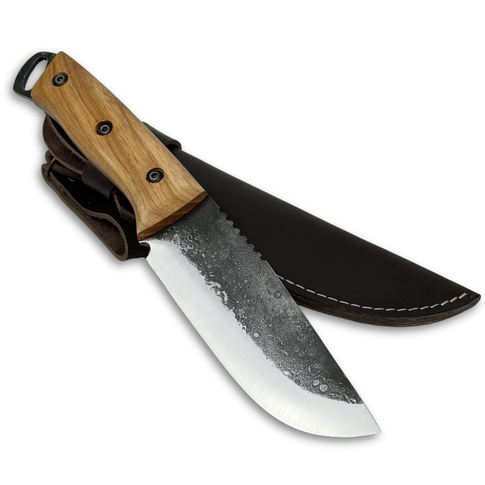 Cuchillo de camping forjado a mano. Cuchillo Bushcraft para exterior, supervivencia, talla de madera
