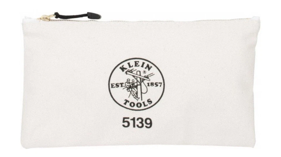 Klein Tools Canvas Zipper Bag 7 Inches X 12.5 Inches #5139 - Image 2 of 3