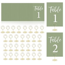 Table Numbers Cards 1-30 Wedding Table Numbers with Holder Table Number Stand...
