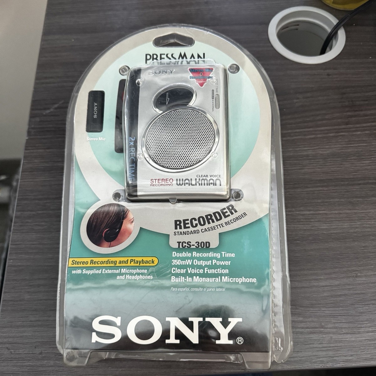 Sony Pressman TCS-30D Handheld Cassette Voice Recorder for sale